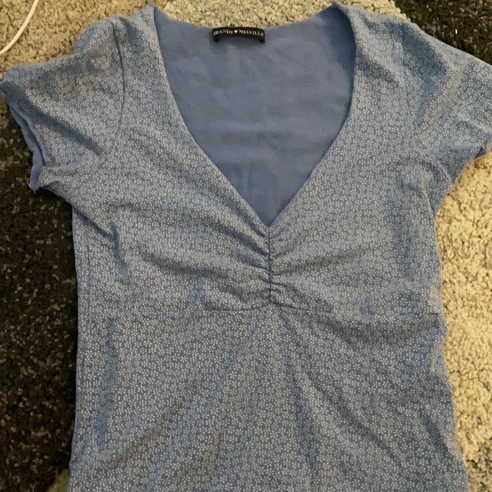 brandy melville floral v neck